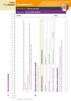Mundo 4 - werkkatern 5: Tijd voor ons land 