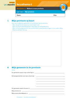 Mundo 4 - werkkatern 6: Welkom in onze provincie 