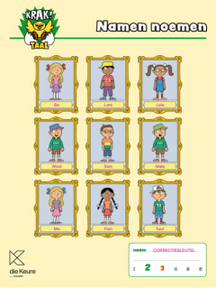 Krak 2 taal - correctiesleutel + tipsbundel ‘Namen noemen'