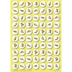 OP BEZOEK - STICKERVELLEN ZOEM  8 STUKS