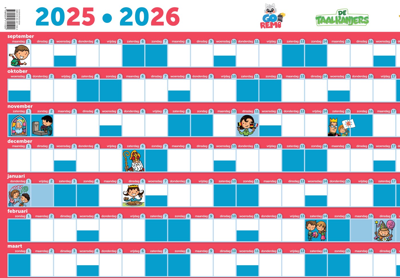 Klaskalender jaargang '25-'26 (Did. materiaal)